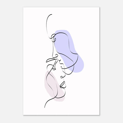 Poster Baiser Abstrait Minimaliste