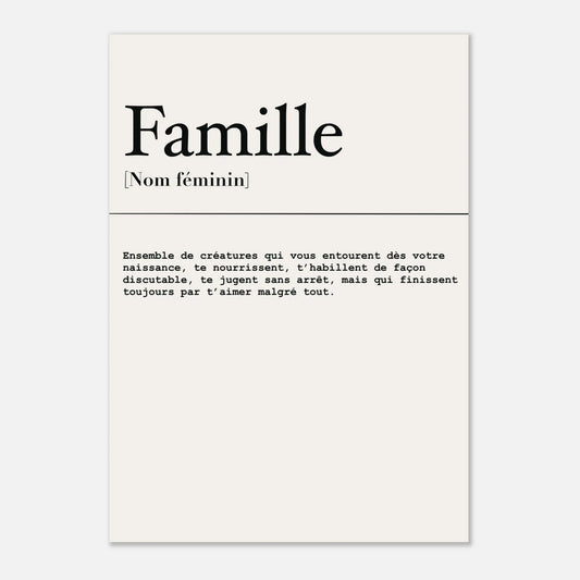 « Famille : ensemble de créatures qui vous entourent »