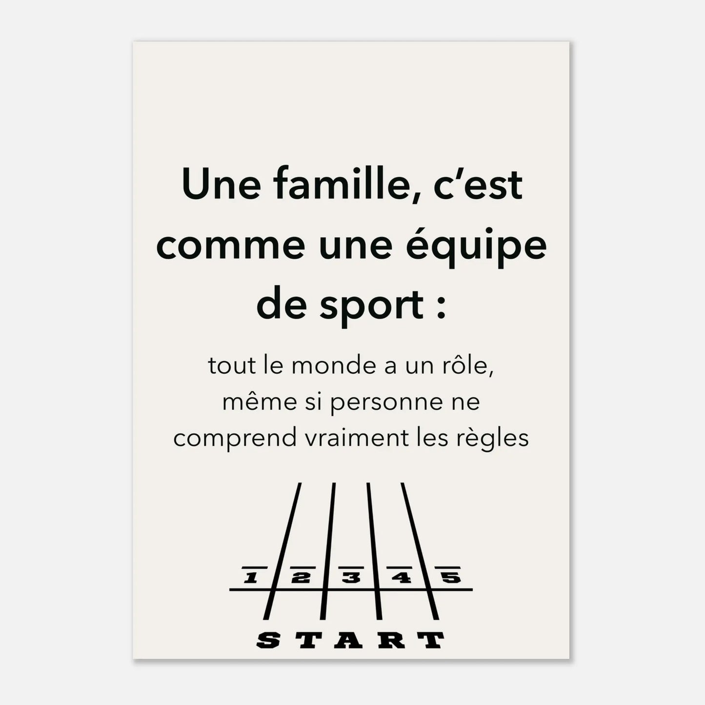 « La famille, c'est comme une équipe de sport »