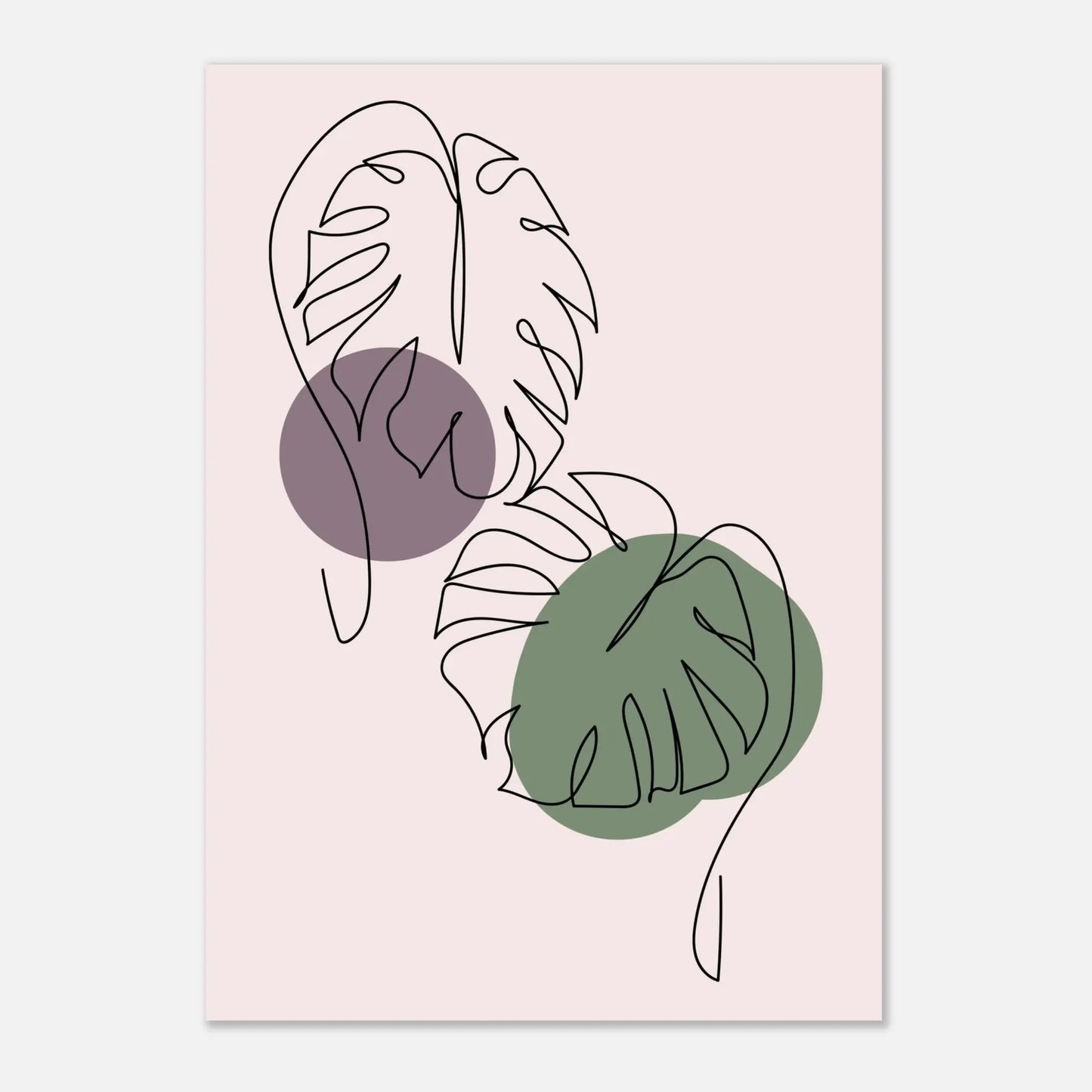 Poster Monstera Outline