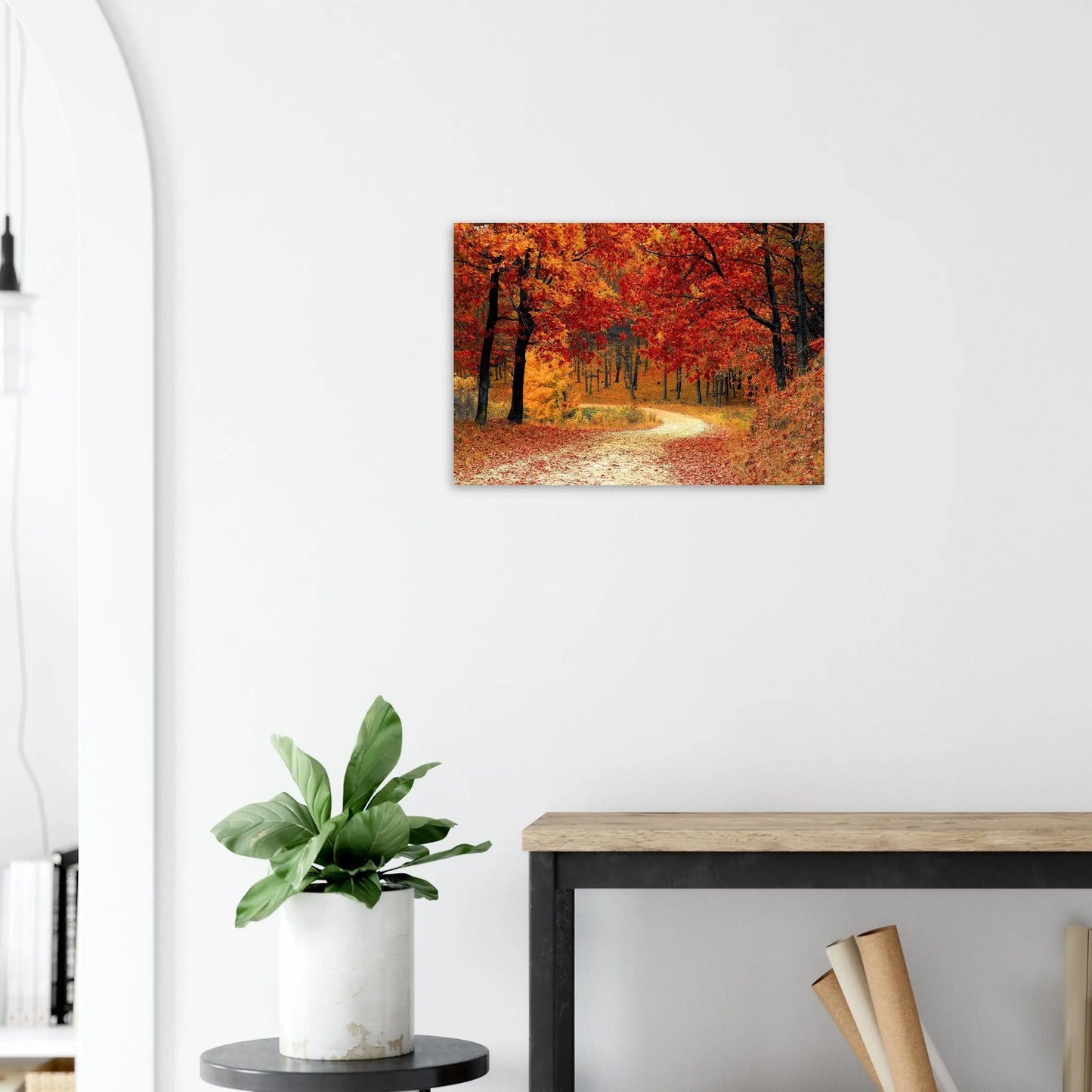 Poster - Autumn Road in the Forest