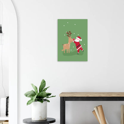 Poster Père Noël Renne