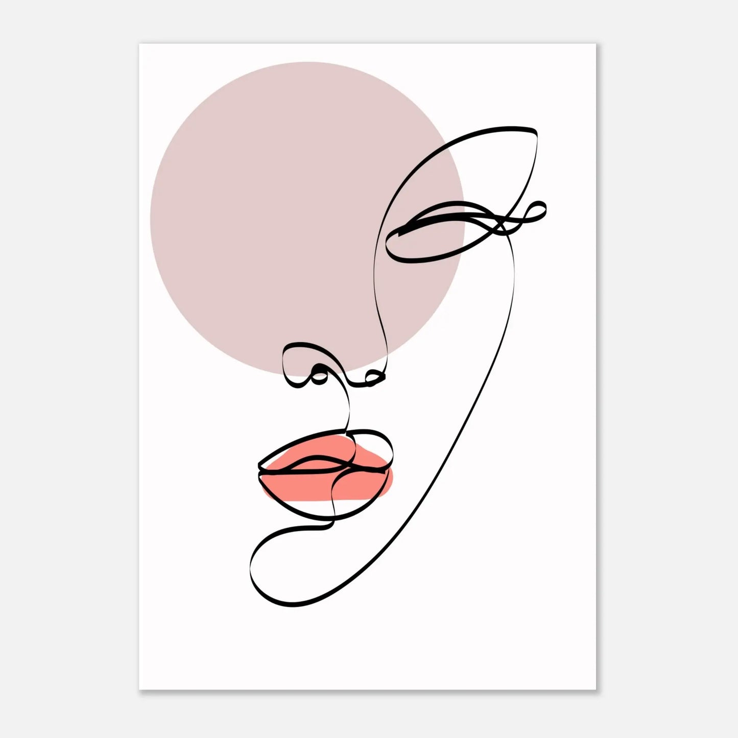 Poster Visage féminin minimaliste