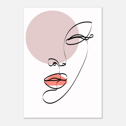 Poster Visage féminin minimaliste