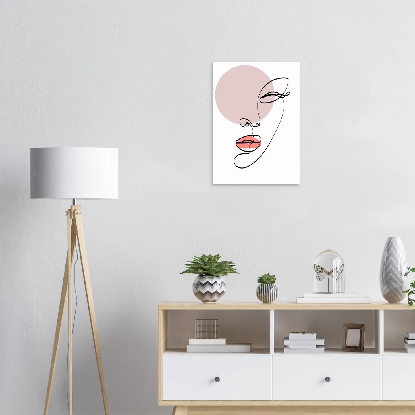 Poster Visage féminin minimaliste